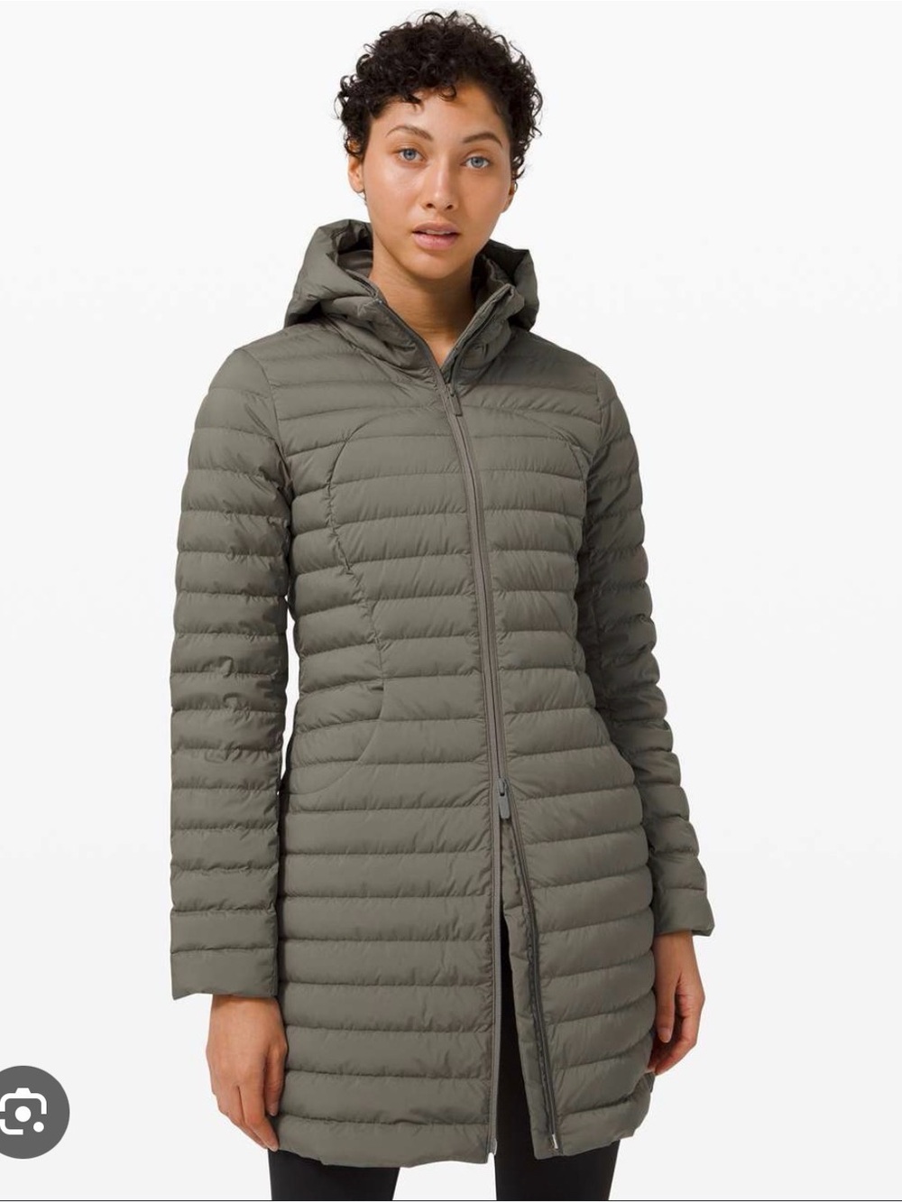 NWT Lululemon Pack it Down long jacket rare color Grey Sage size 12